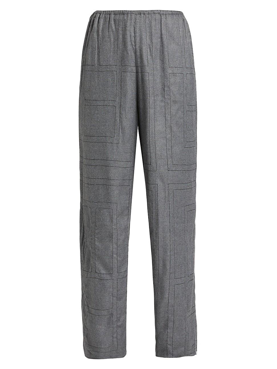 Womens Monogram Flannel Pajama Pants Product Image
