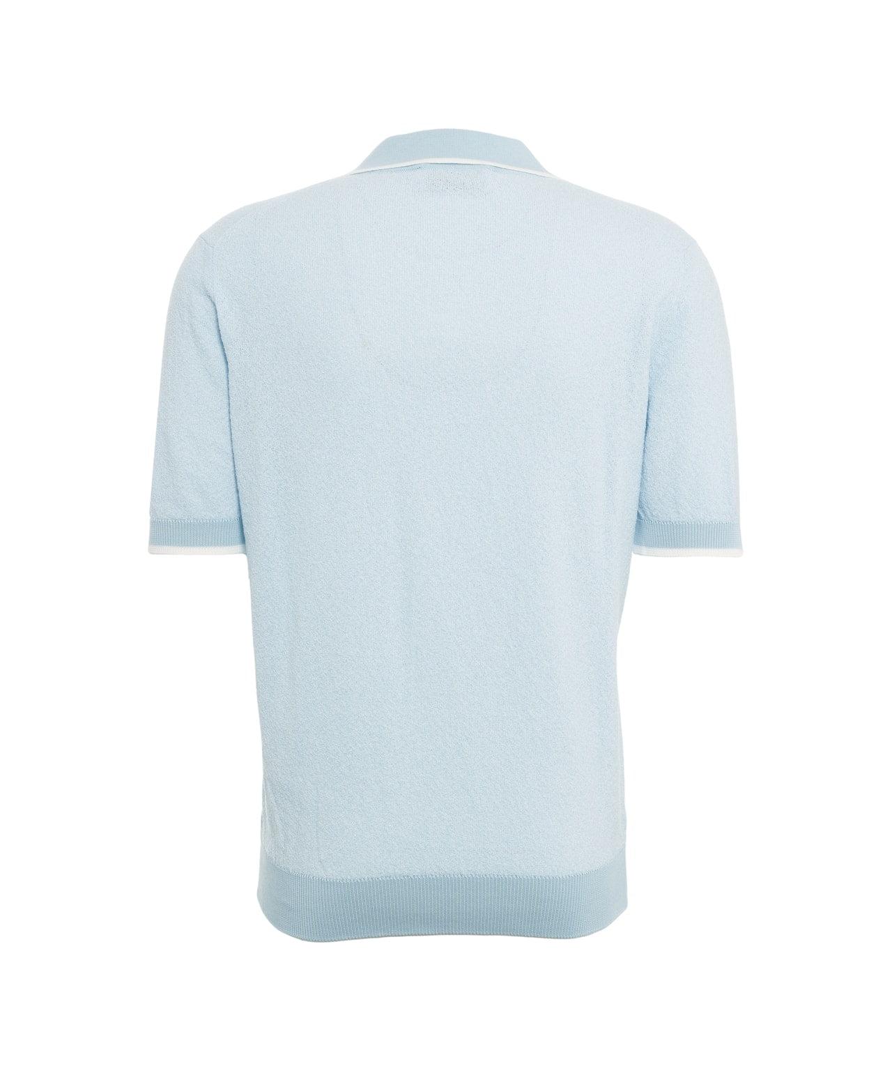 Terry cloth polo shirt Product Image