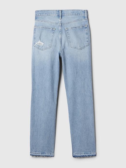 High Rise Cheeky Straight Jeans Product Image