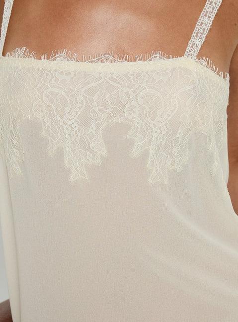 Glacial Sheer Maxi Dress Butter Product Image