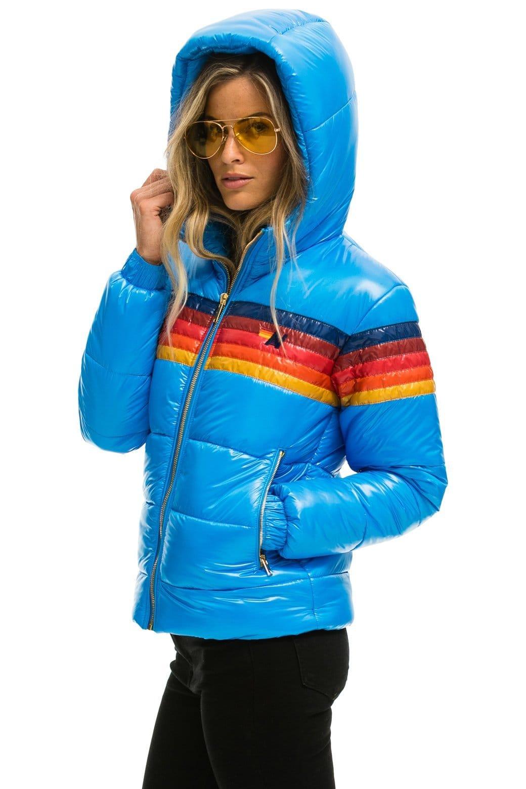 5 STRIPE TREKKER JACKET - GLOSSY BLUE Female Product Image