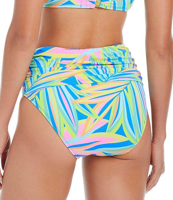 Bleu Rod Beattie On The Bright Side Printed High Waist Sarong Swim Bottom Product Image