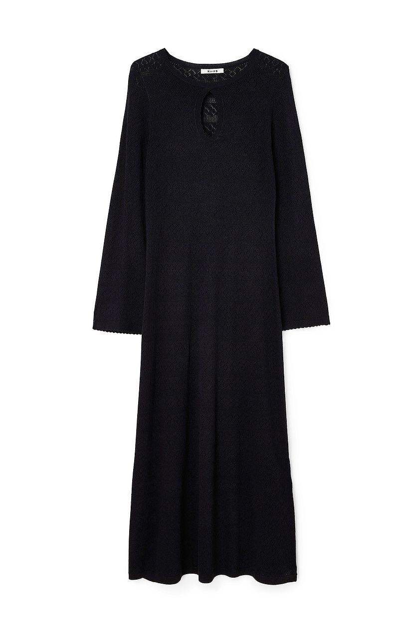 Fine Knitted Key Hole Maxi Dress Product Image