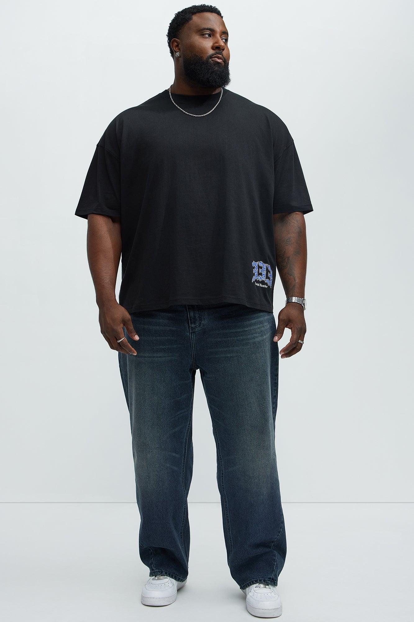 Angel Numbers Oversized Short Sleeve Tee - Black Male Product Image