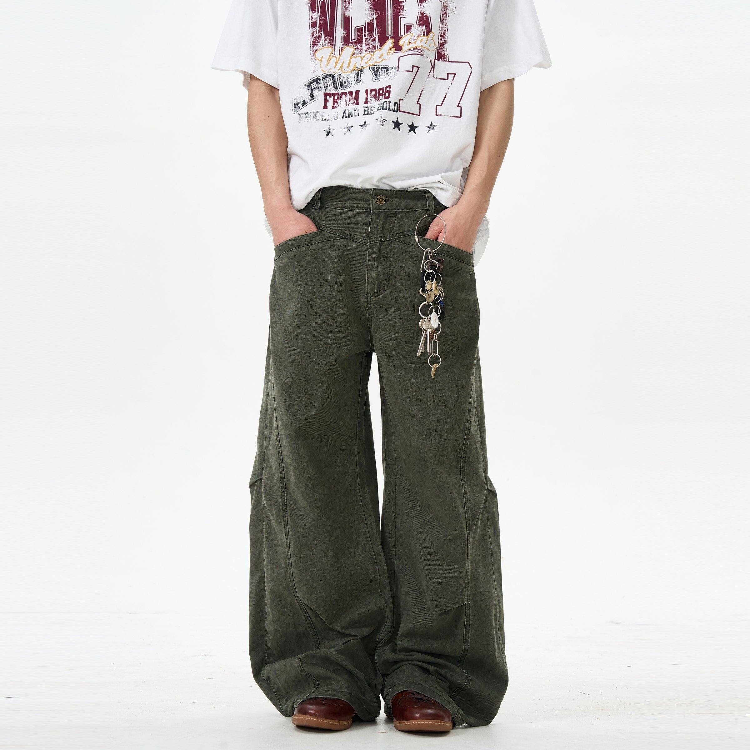 RT No. 12473 WORKWEAR WIDE STRAIGHT PANTS Product Image
