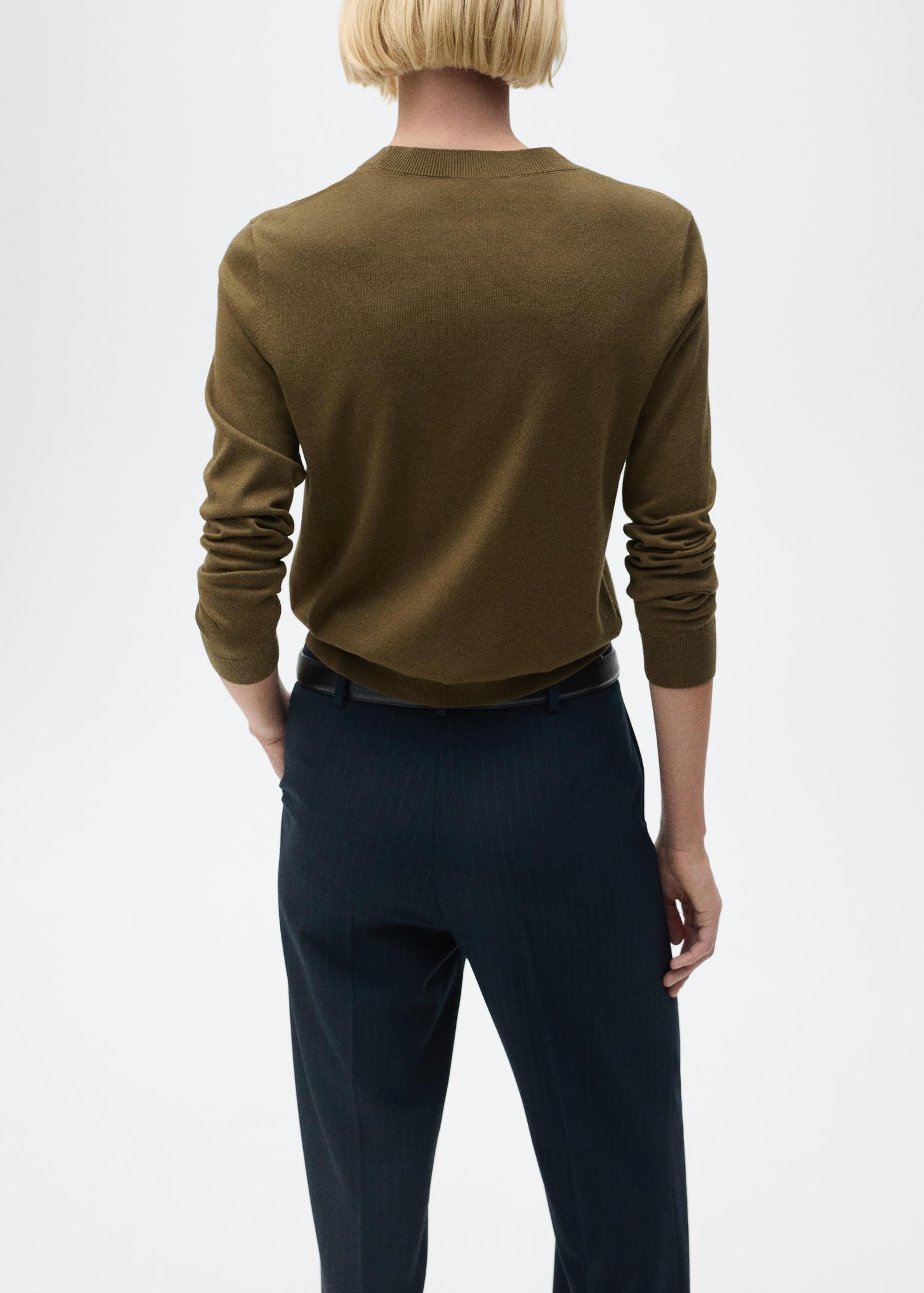 Silk-blend knitted sweater - Women | MANGO USA Product Image