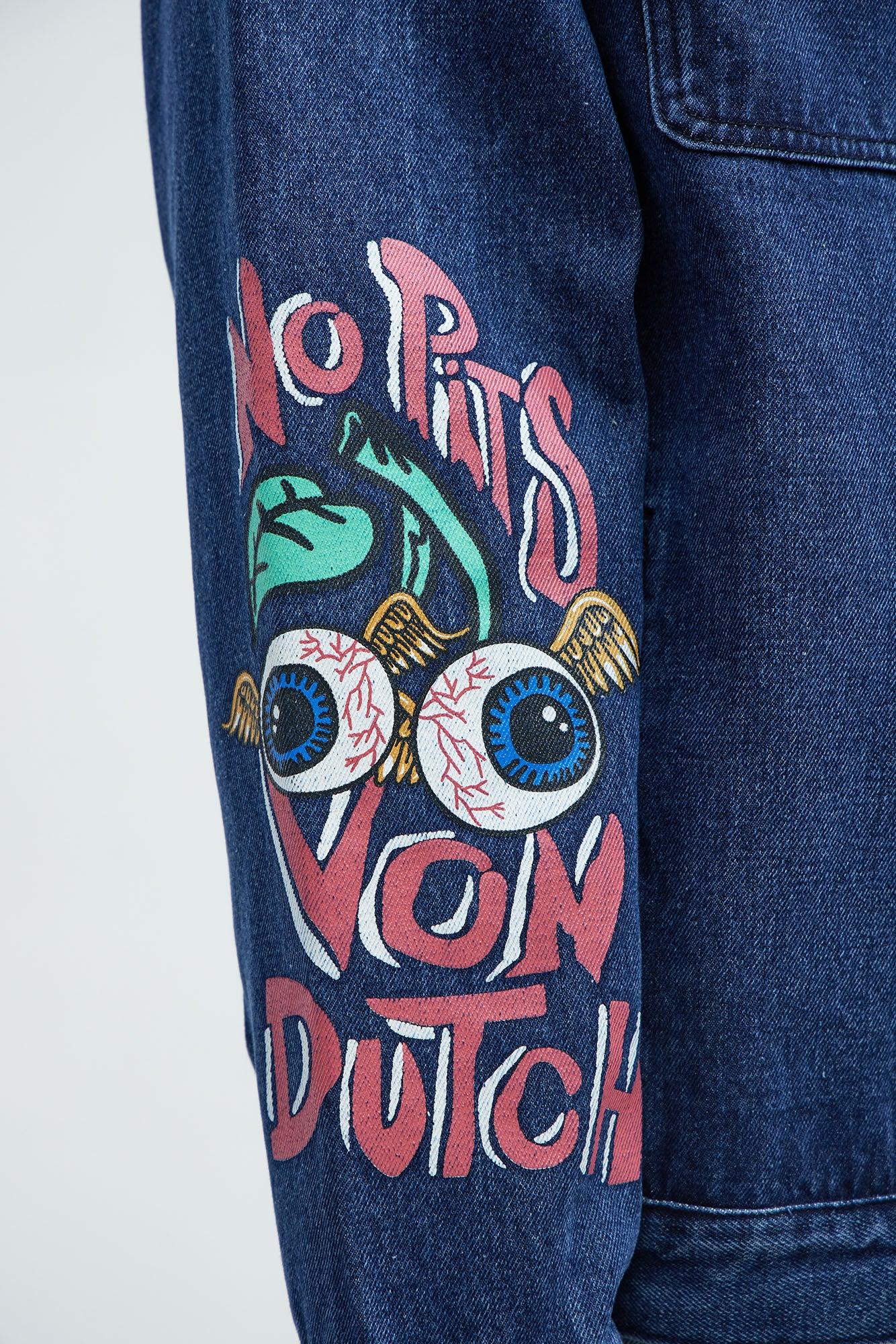Von Dutch Patchwork Denim Jacket - Navy Product Image