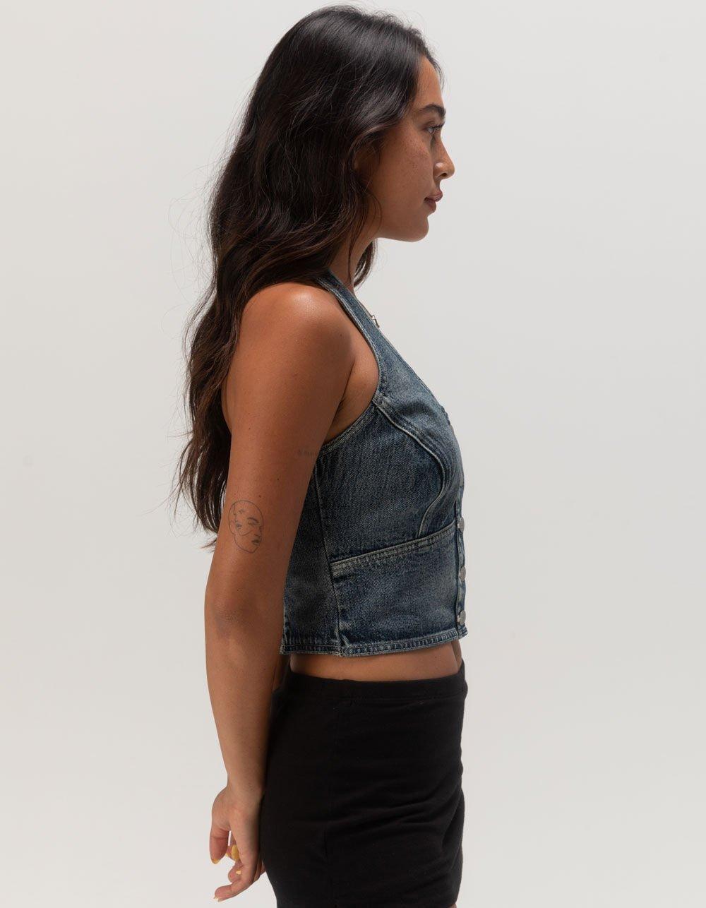 LEVI'S Janeesah Womens Denim Halter Top - MEDIUM WASH Product Image