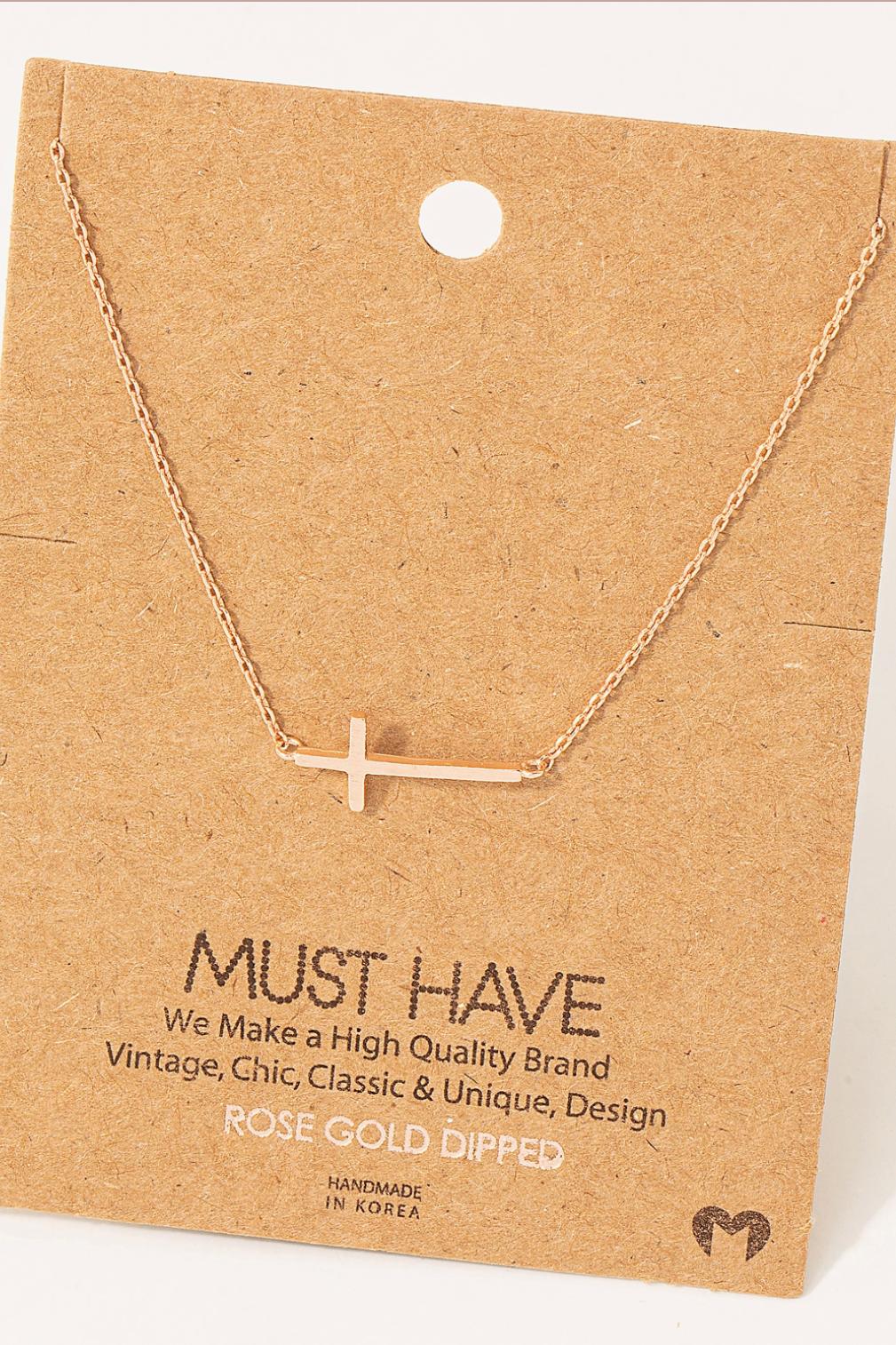 Cross Sideways Neckalce Product Image