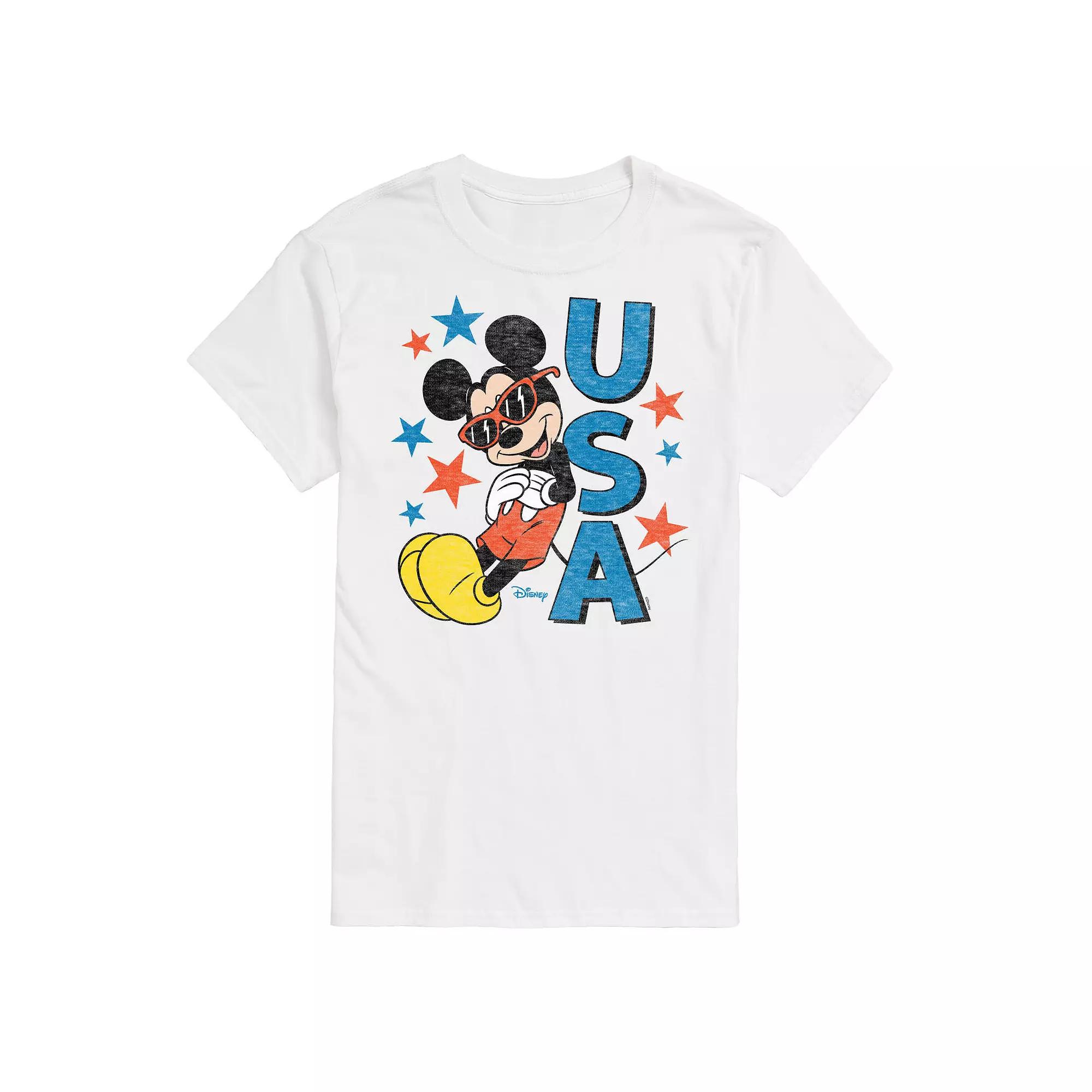 Disney's Mickey Mouse Big & Tall Sunglasses USA Graphic Tee, Men's,  Product Image