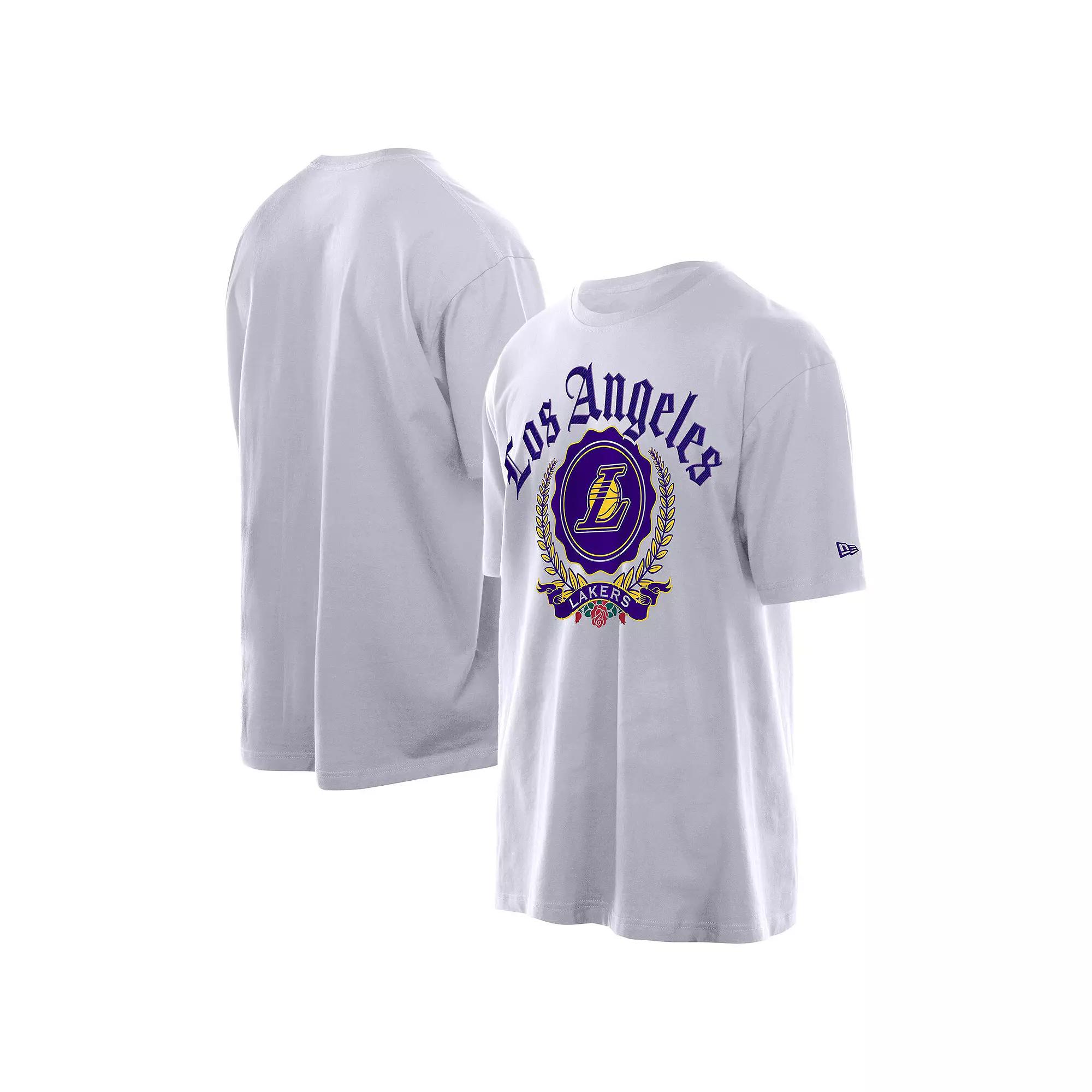 Men's New Era White Los Angeles Lakers Throwback Prep Over Product Image