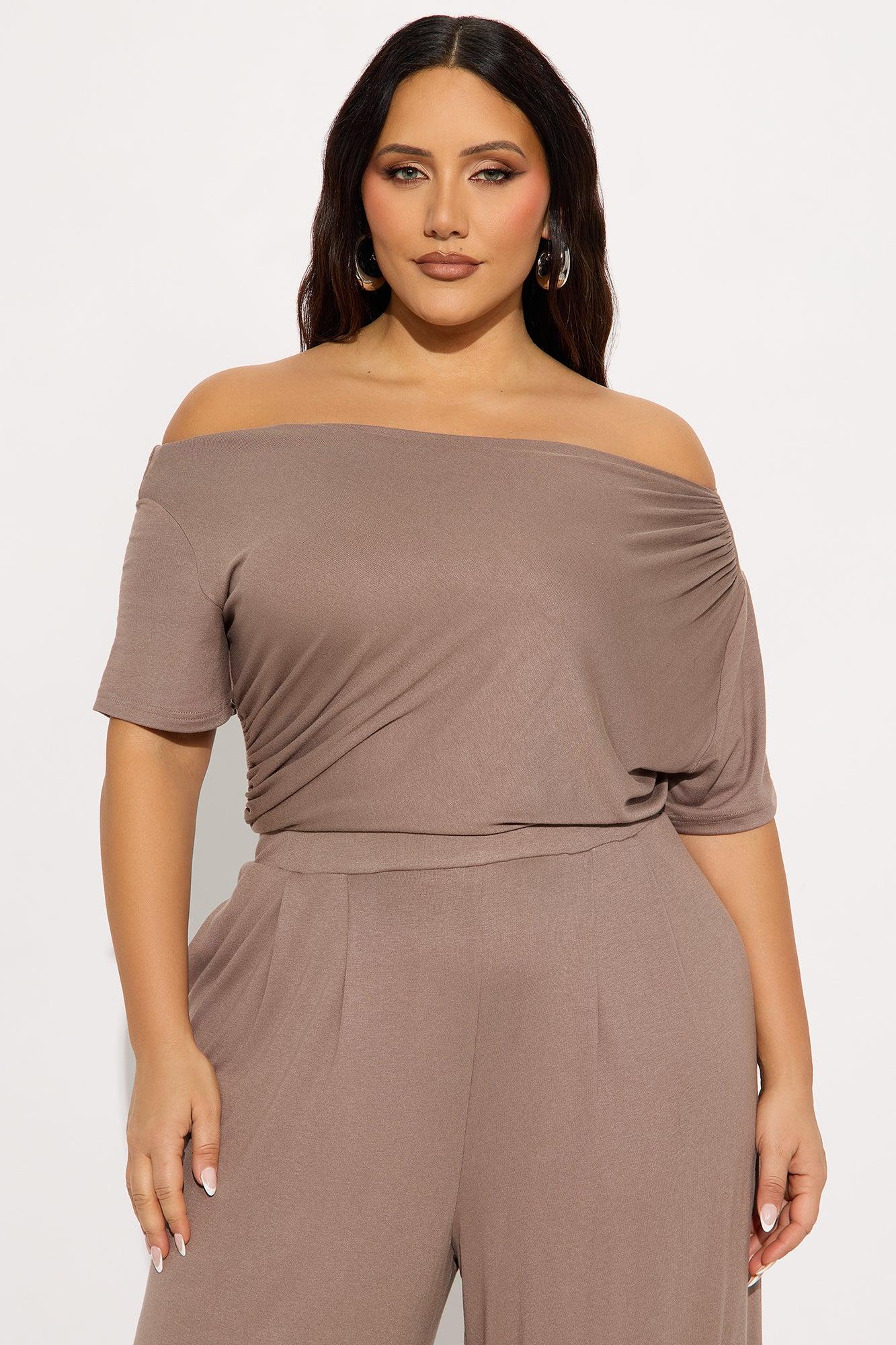 Francesca Rayon Blend Jumpsuit - Taupe Female Product Image