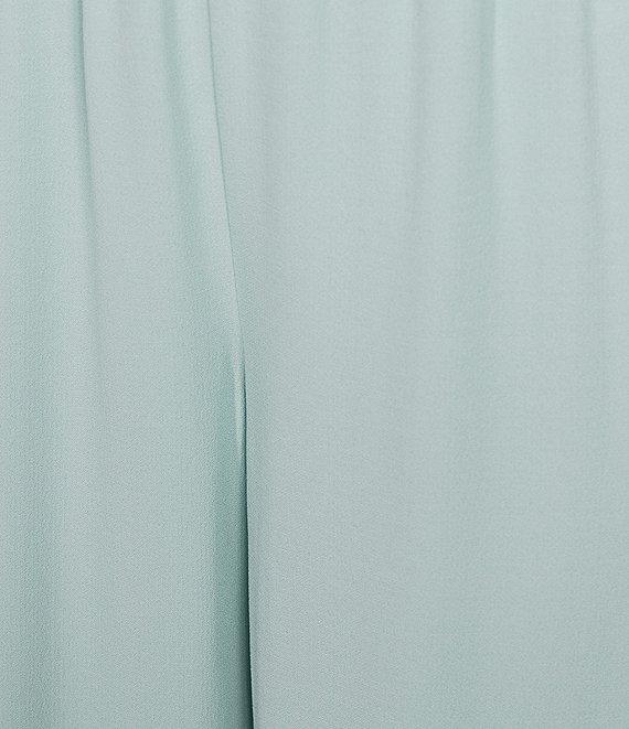 Eileen Fisher Petite Size Silk Georgette Crepe Wide-Leg Pull-On Ankle Pants Product Image