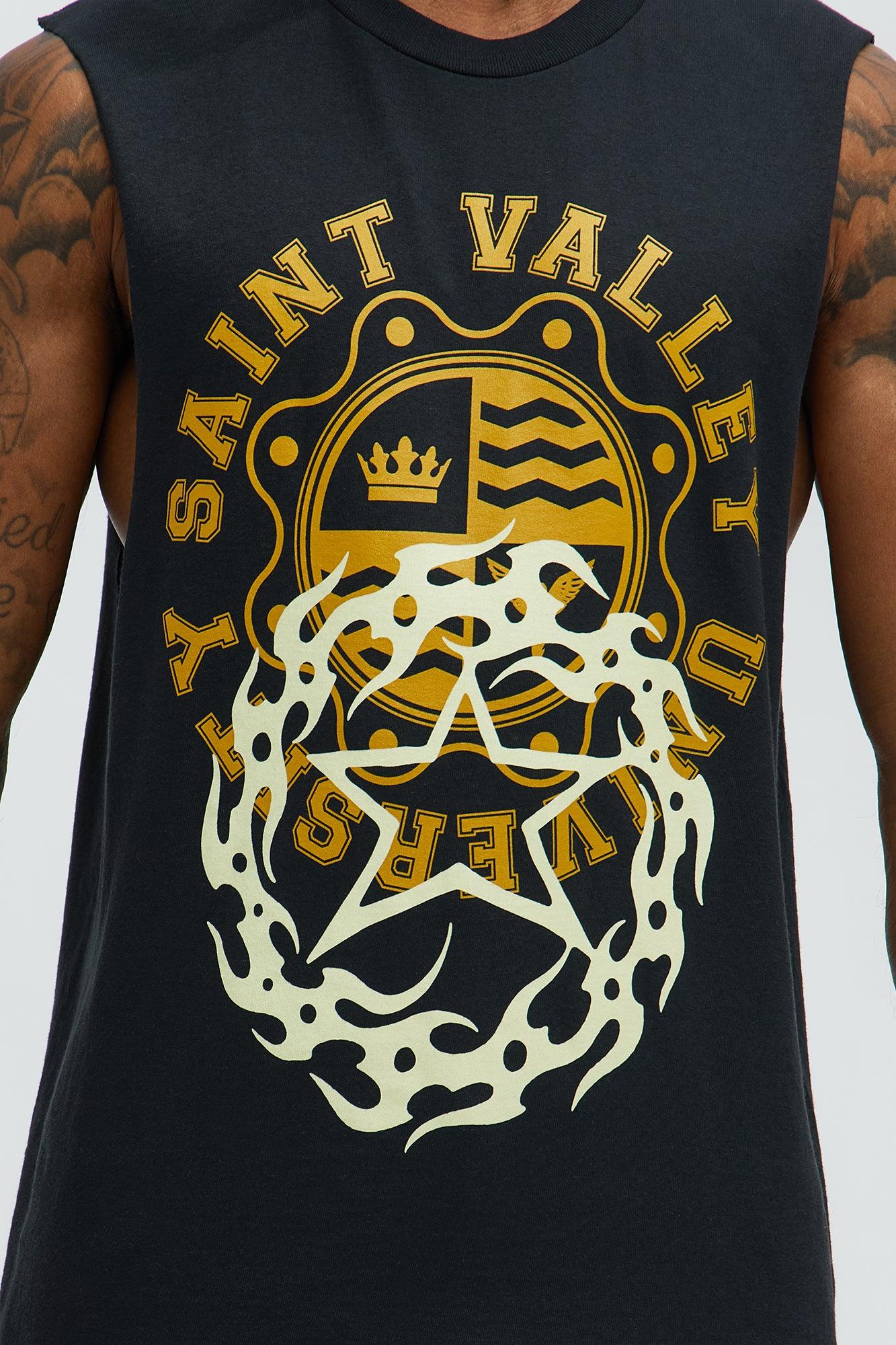 Saint Valley Crest Muscle Tee - Black Male Product Image
