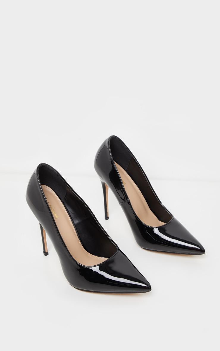 Black Patent Pu Court Heels Product Image