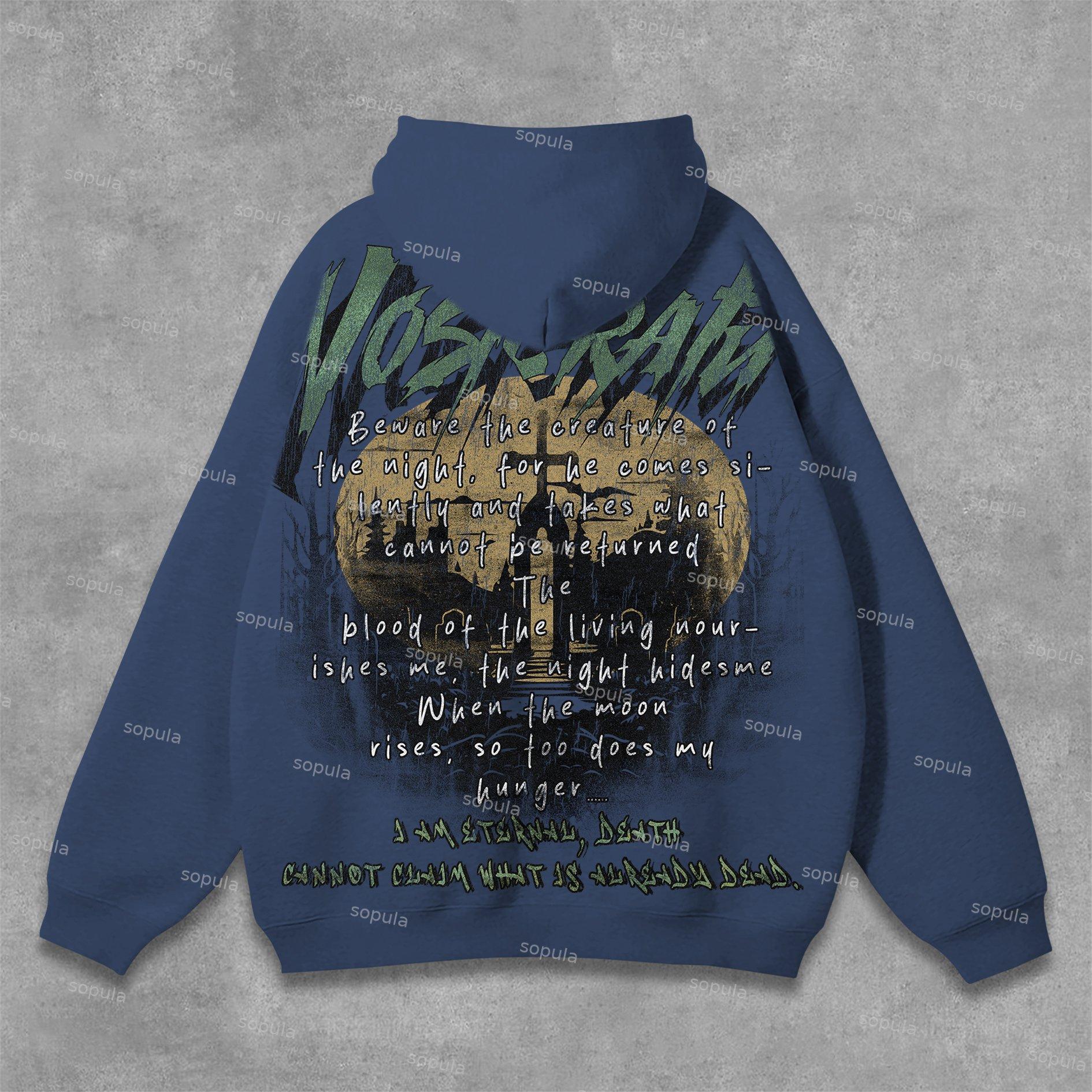 Sopula Vampire Nosfera Character Retro Graphic Hoodie Product Image