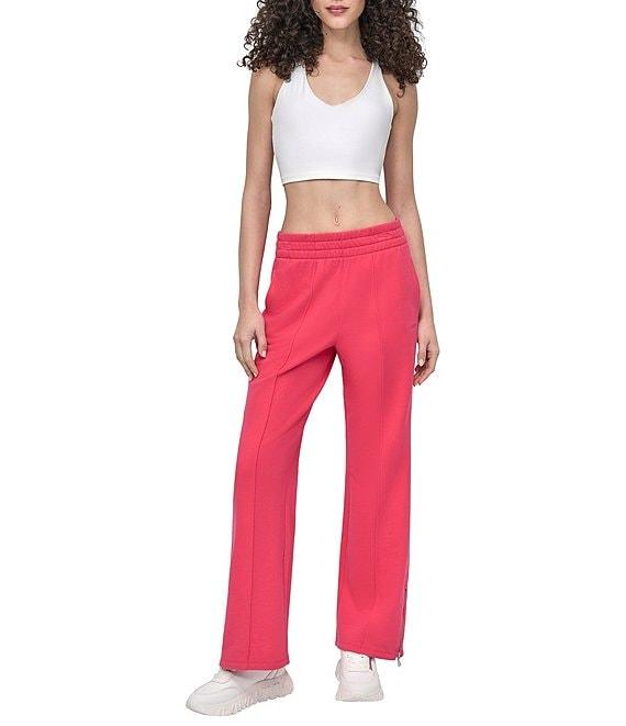 DKNY Sport by Donna Karan Coordinating French Terry High-Rise Zip Hem Track Pants Product Image
