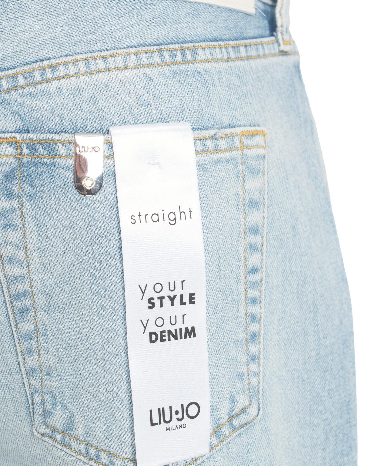 Straight leg jeans with rhinestones Product Image