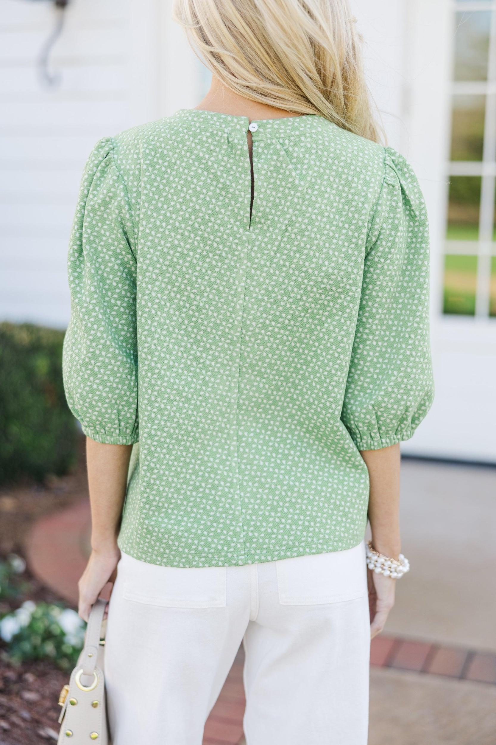 Stand Out Green Bow Detail Blouse Female Product Image