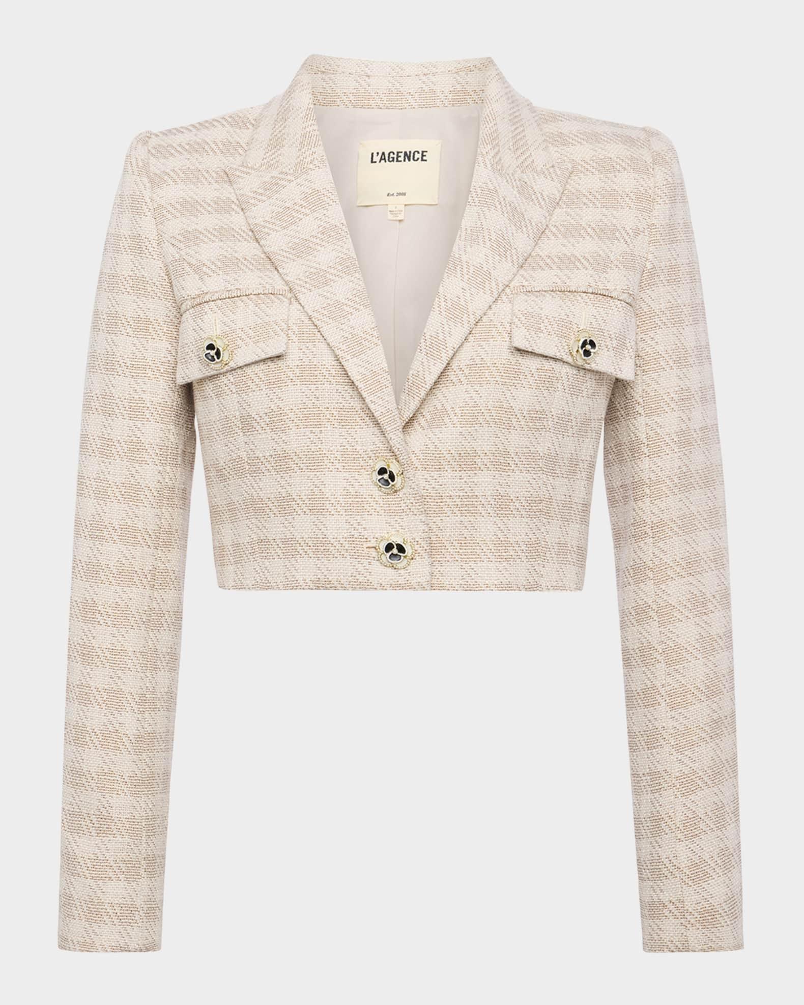 Maura Plaid Cropped Jacket Product Image