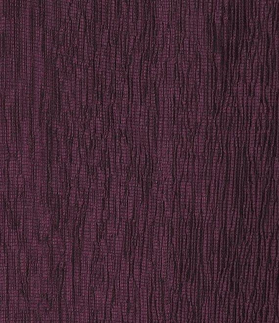 Eileen Fisher Crinkle Plisse Round Neck Cap Sleeve Midi Dress Product Image