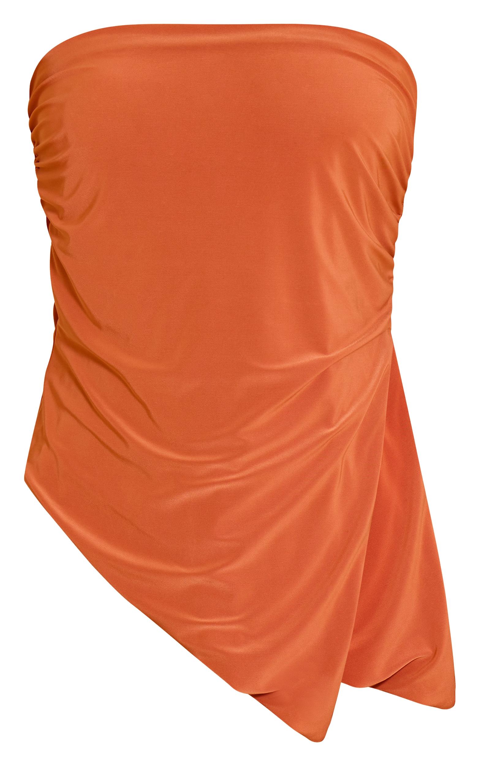 Rust Double Layer Slinky Split Side Bandeau Product Image