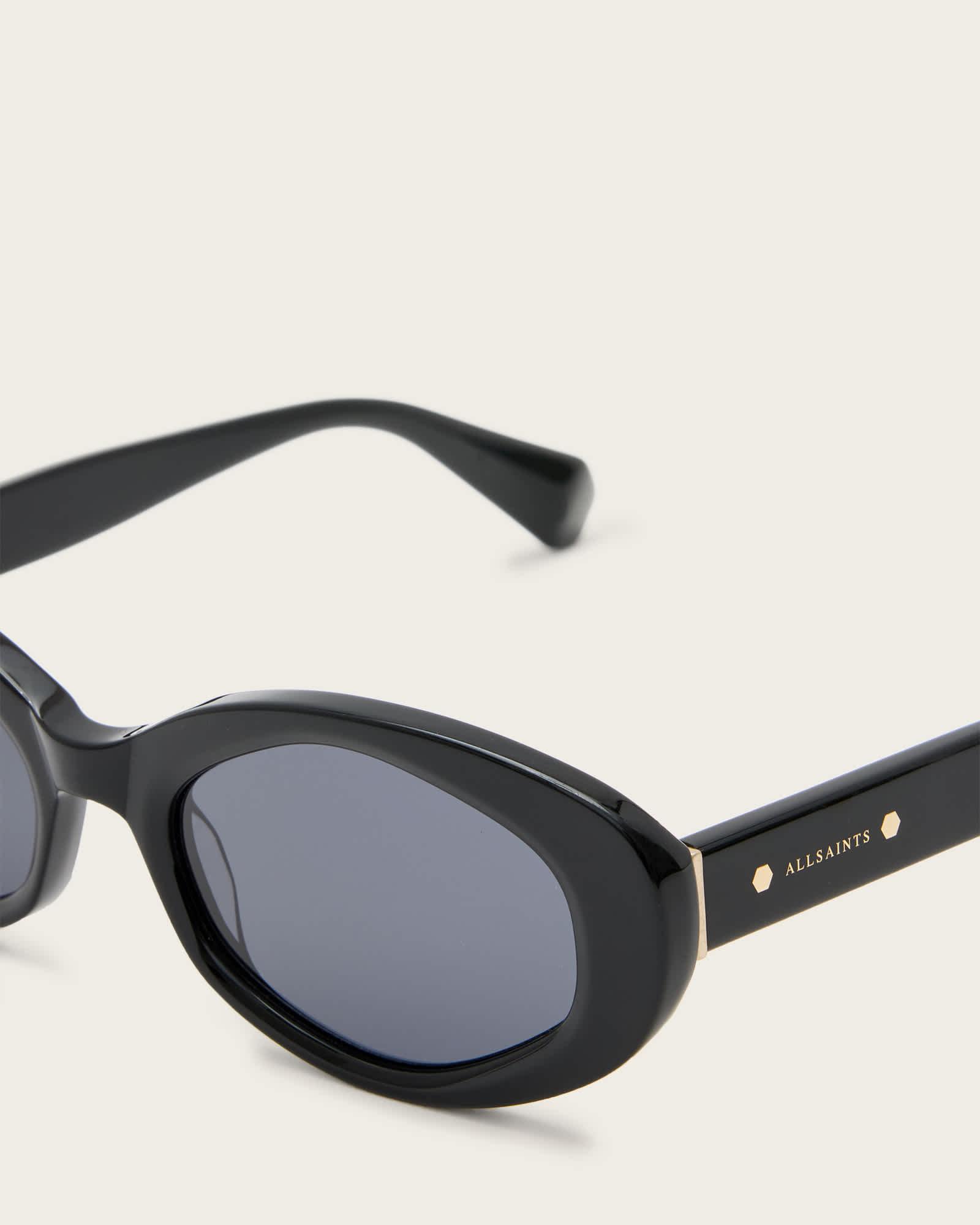 Suki Square Framed Sunglasses CRYSTAL GREY | ALLSAINTS US Product Image