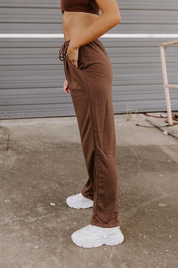 Coziest Place Pants In Chocolate Product Image