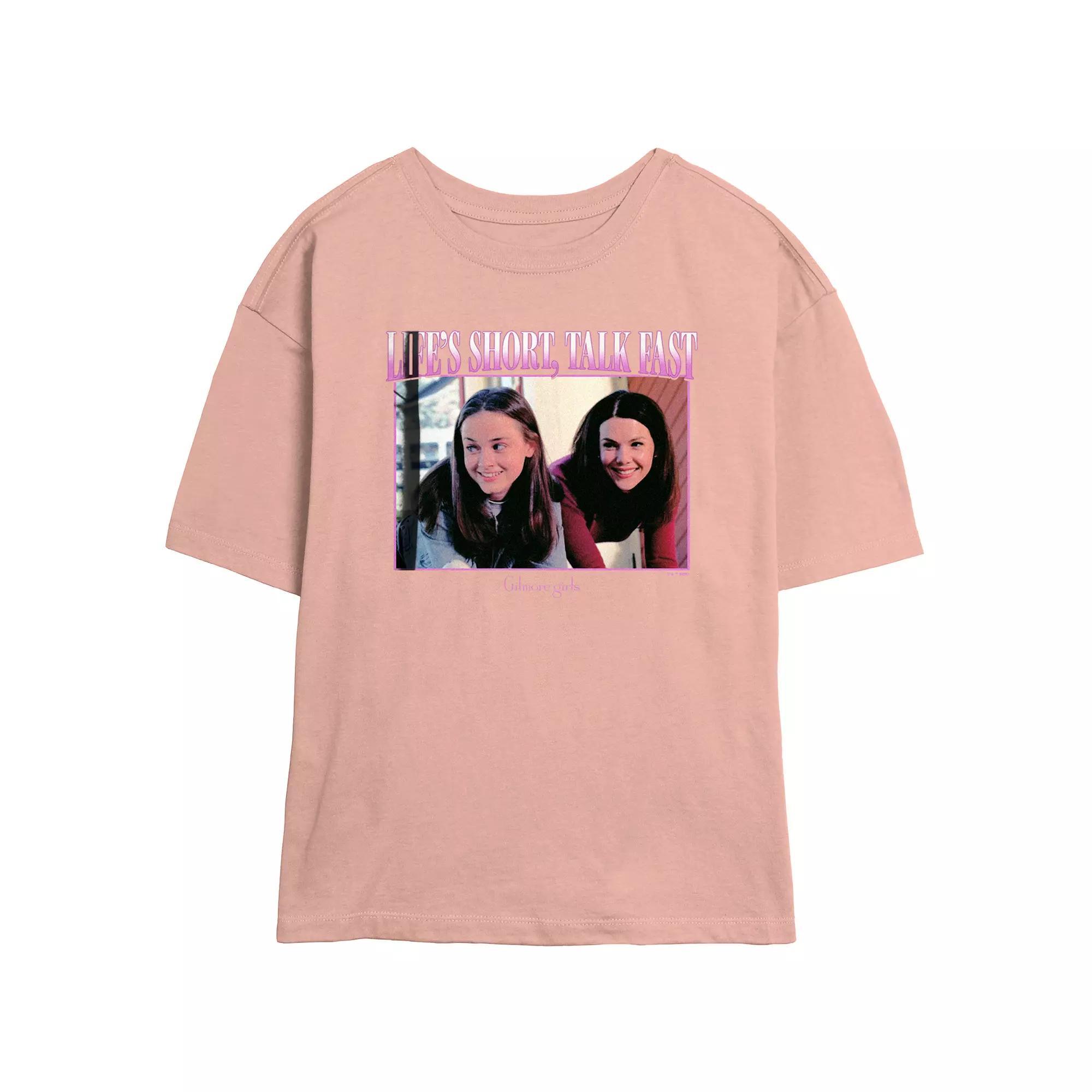 Juniors' Gilmore Girls Life's Short Talk Fast Skimmer Graphic Tee, Women's, Size: XS, Pink Product Image