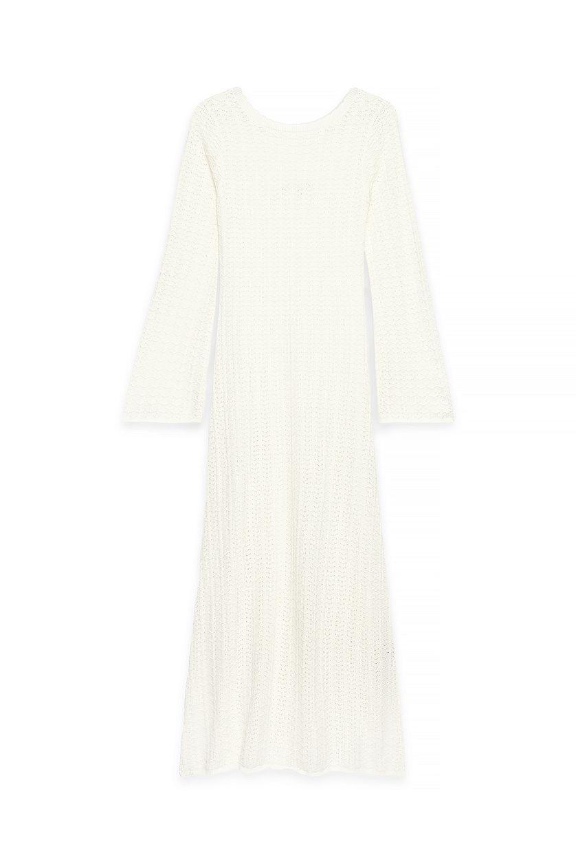 Deep Back Knitted Maxi Dress Product Image