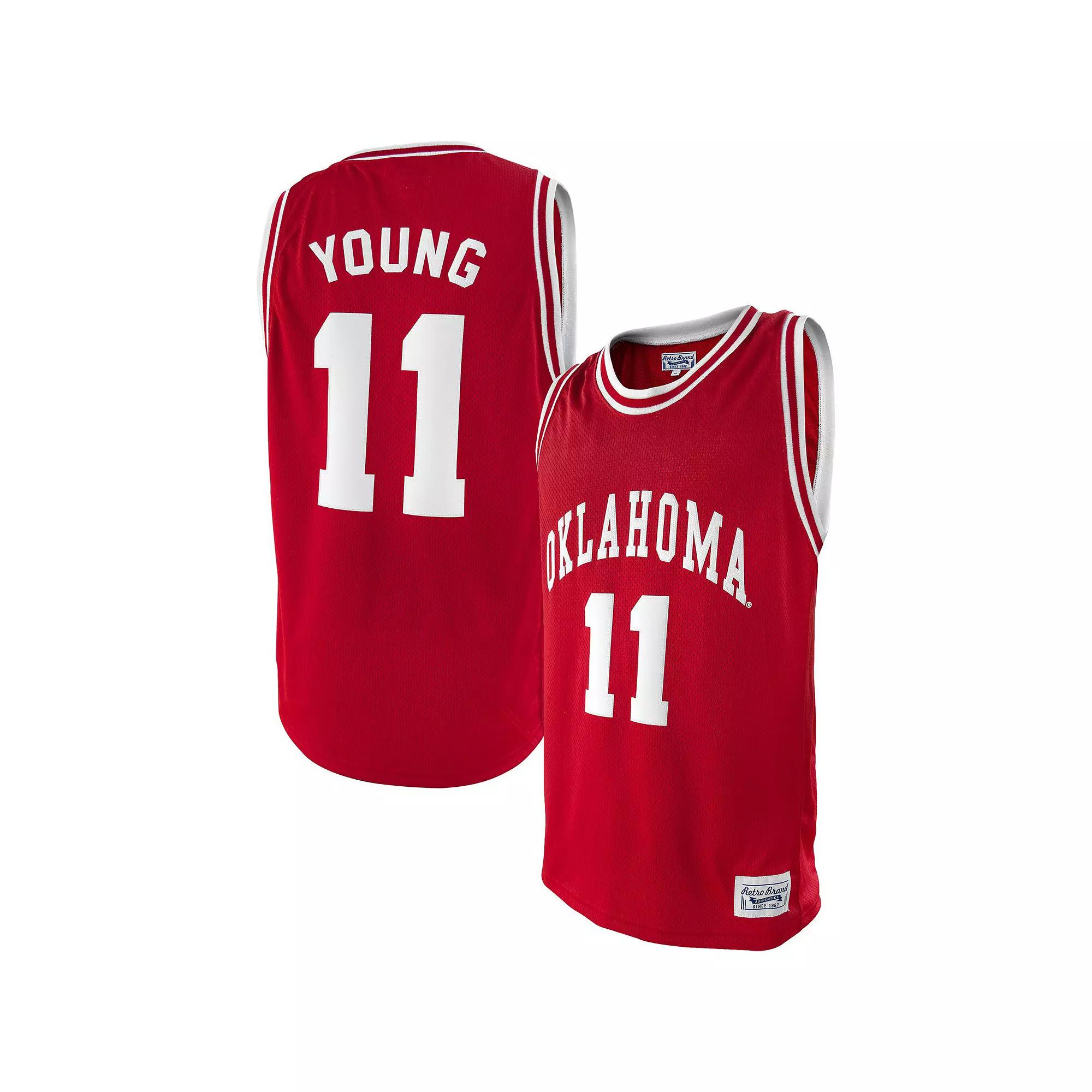 Men's Original Retro Brand Trae Young Crimson Oklahoma Sooners Alumni Basketball Jersey, Size: XL, Red Product Image