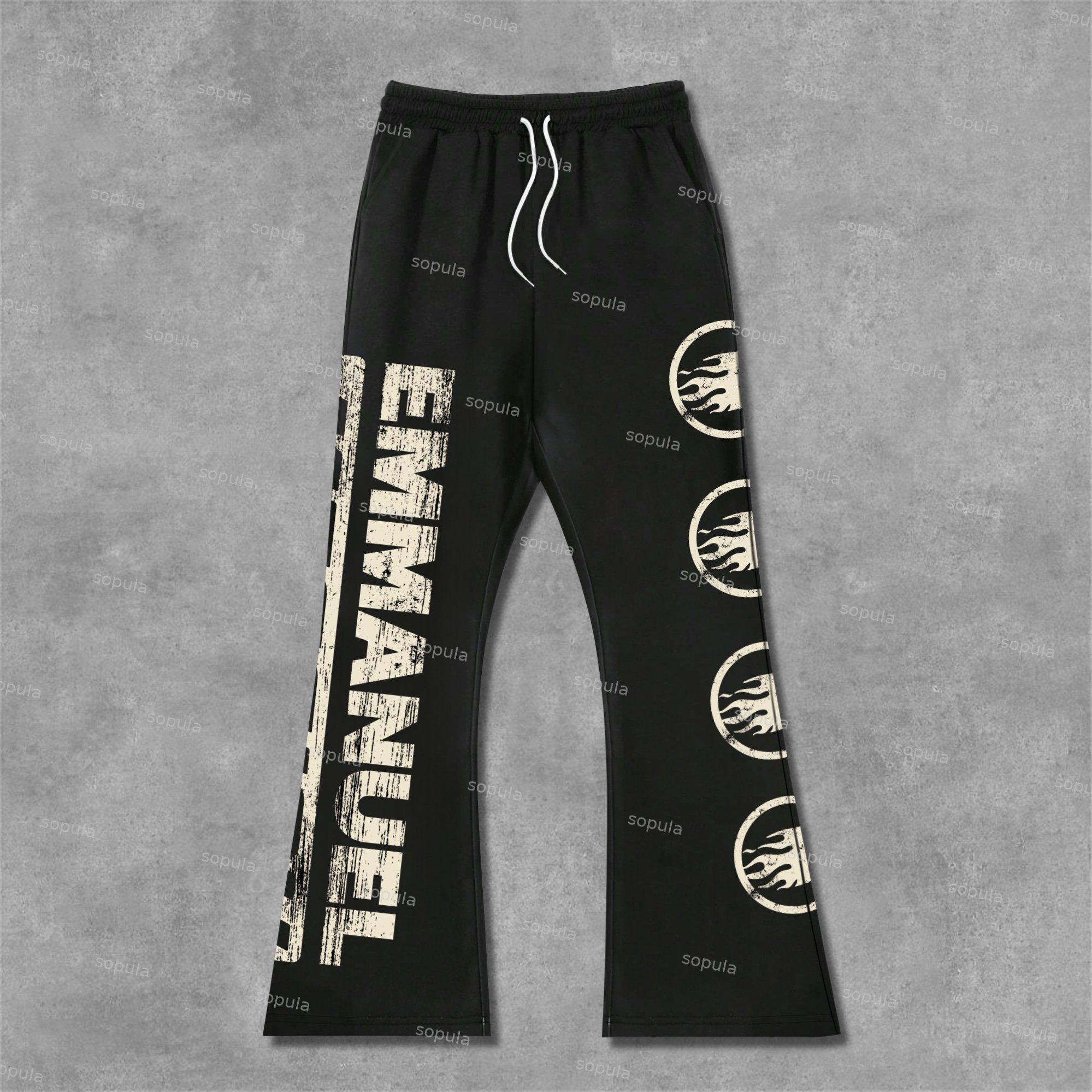 Sopula Emmanuel Messiah Vintage Graphics Flared Sweatpants Product Image