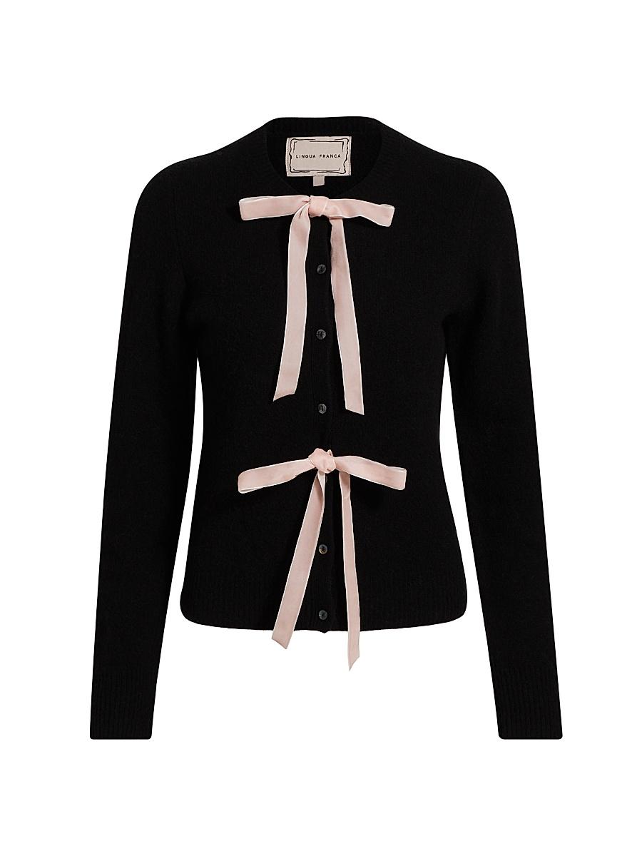 Womens Olivia Bow-Embellished Wool Cardigan Product Image