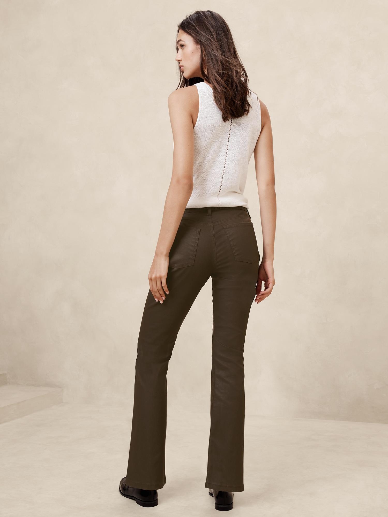 Mid-Rise Bootcut Coated Jean Product Image