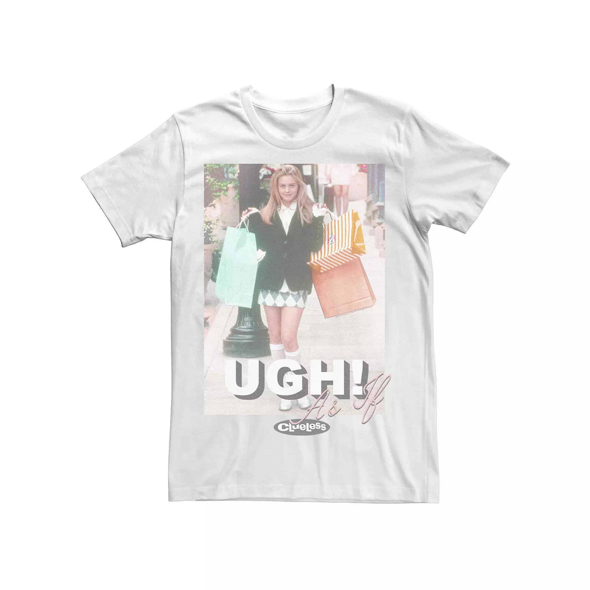 Men's Clueless Shopping Pose Tee, Size: Large, White Product Image