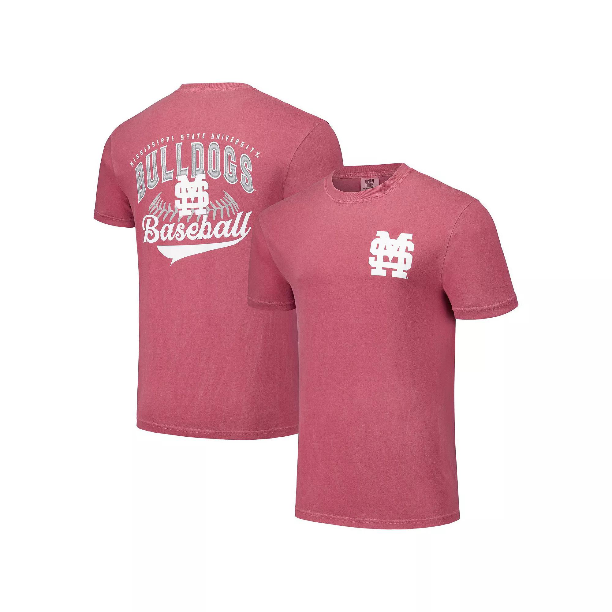 Men's Maroon Mississippi State Bulldogs Baseball Comfort Colors T-Shirt,  Product Image