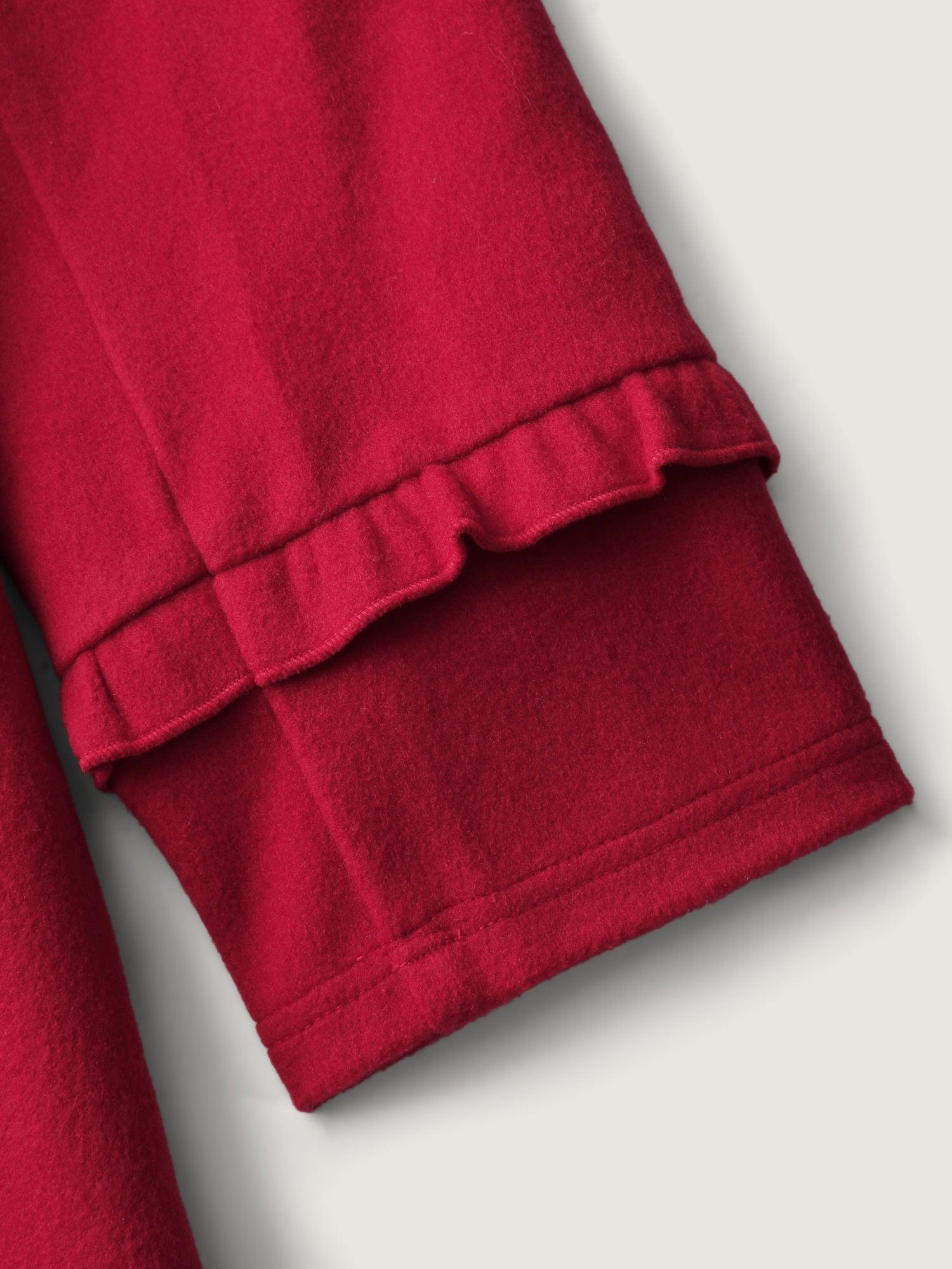 Ruffle Trim Waist-Defining Pockets Coat Female Product Image