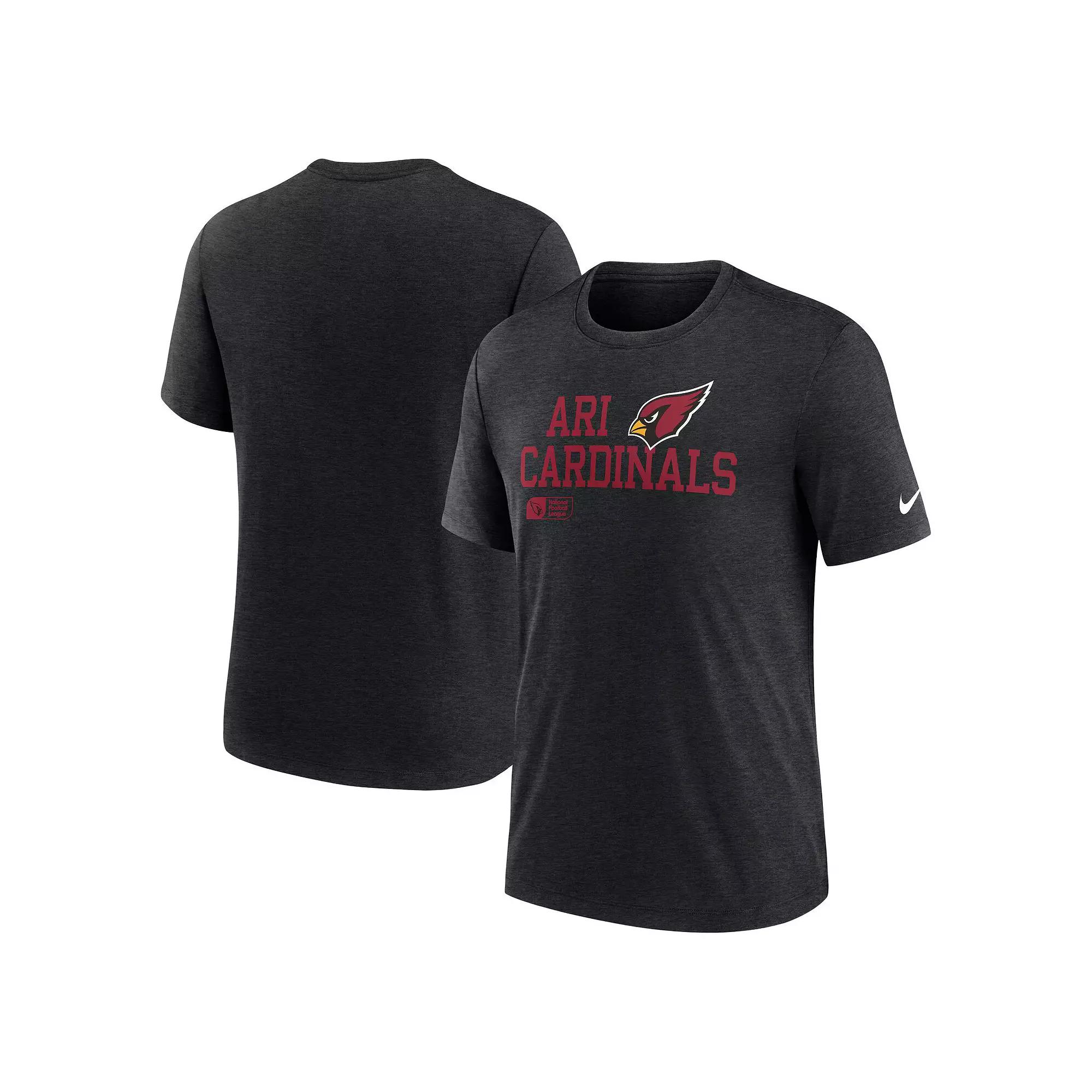 Men's Nike Black Arizona Cardinals Overlap Lockup Tri-Blend T-Shirt,  Product Image