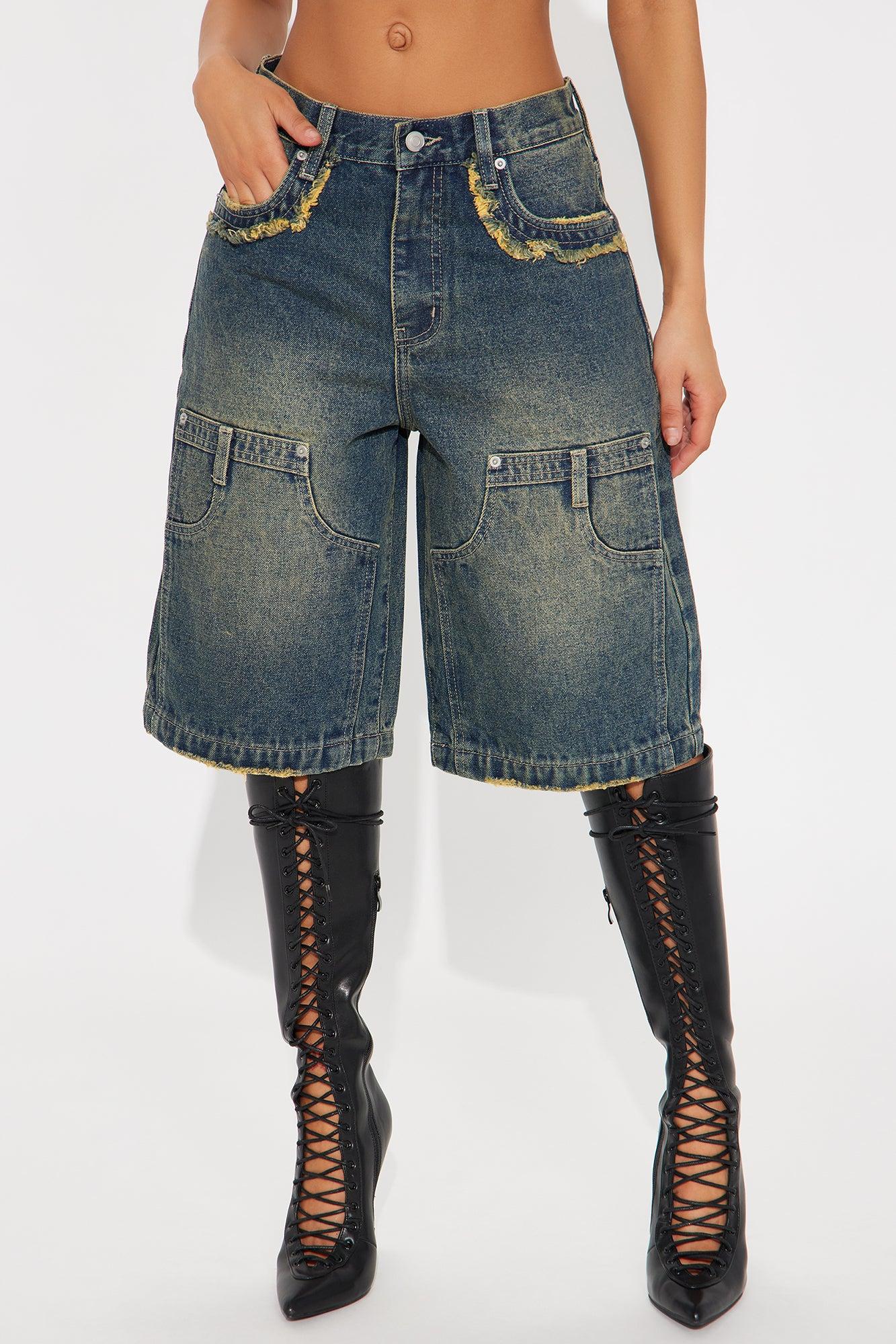 Palermo Denim Jorts - Dark Wash Product Image
