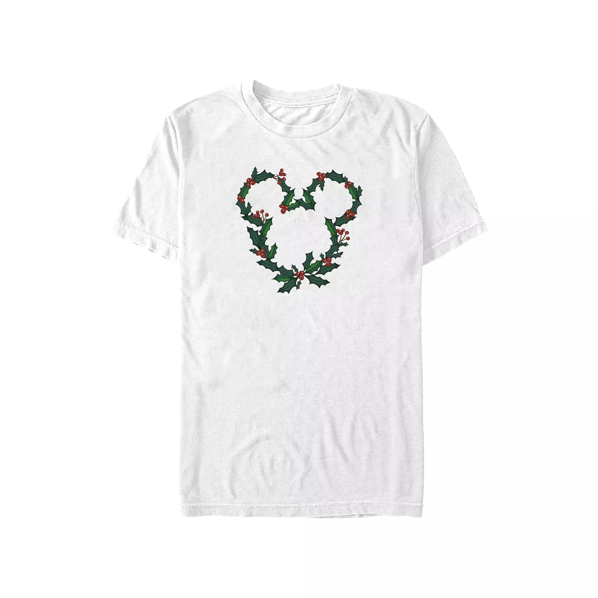 Disney's Mickey Mouse Christmas Wreath Design Big & Tall Graphic Tee, Men's,  Product Image