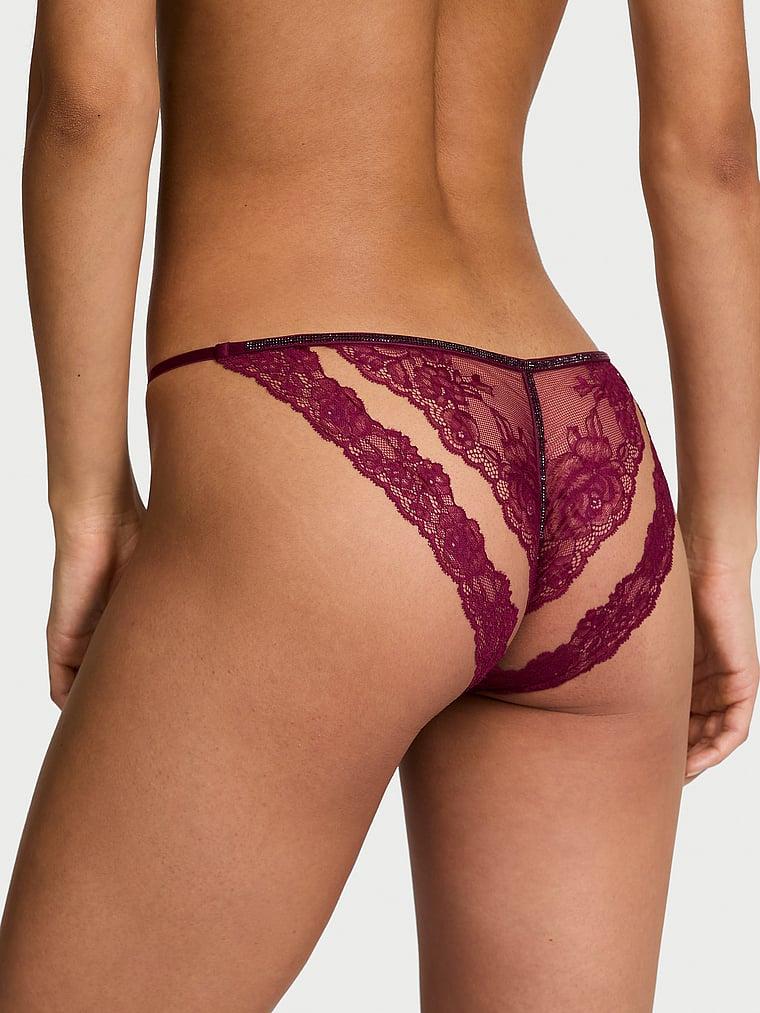 Sheer Shine Rose  String Bikini Panty Product Image