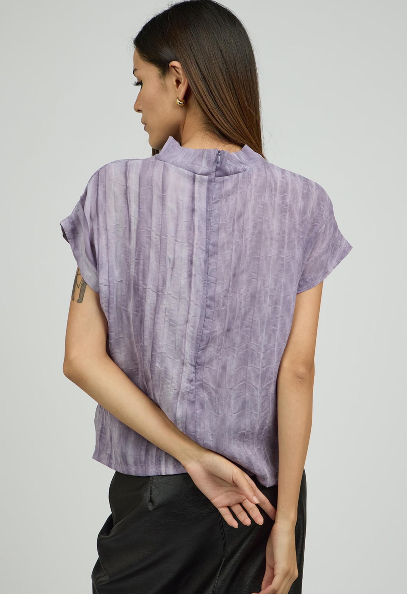 Cher Mock Neck Top in Purple Product Image