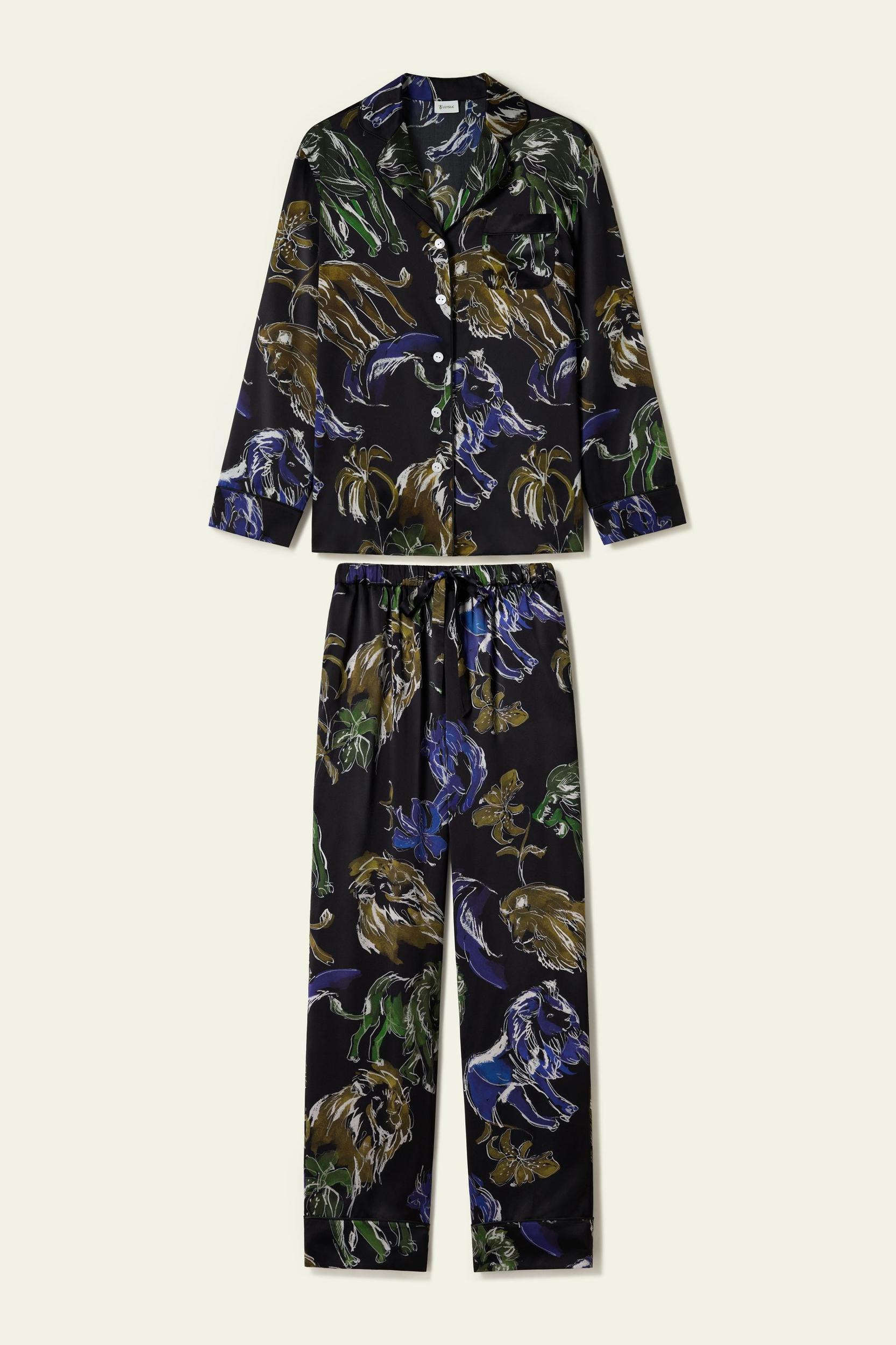 Leo Zodiac Classic Silk Pajama Set Product Image