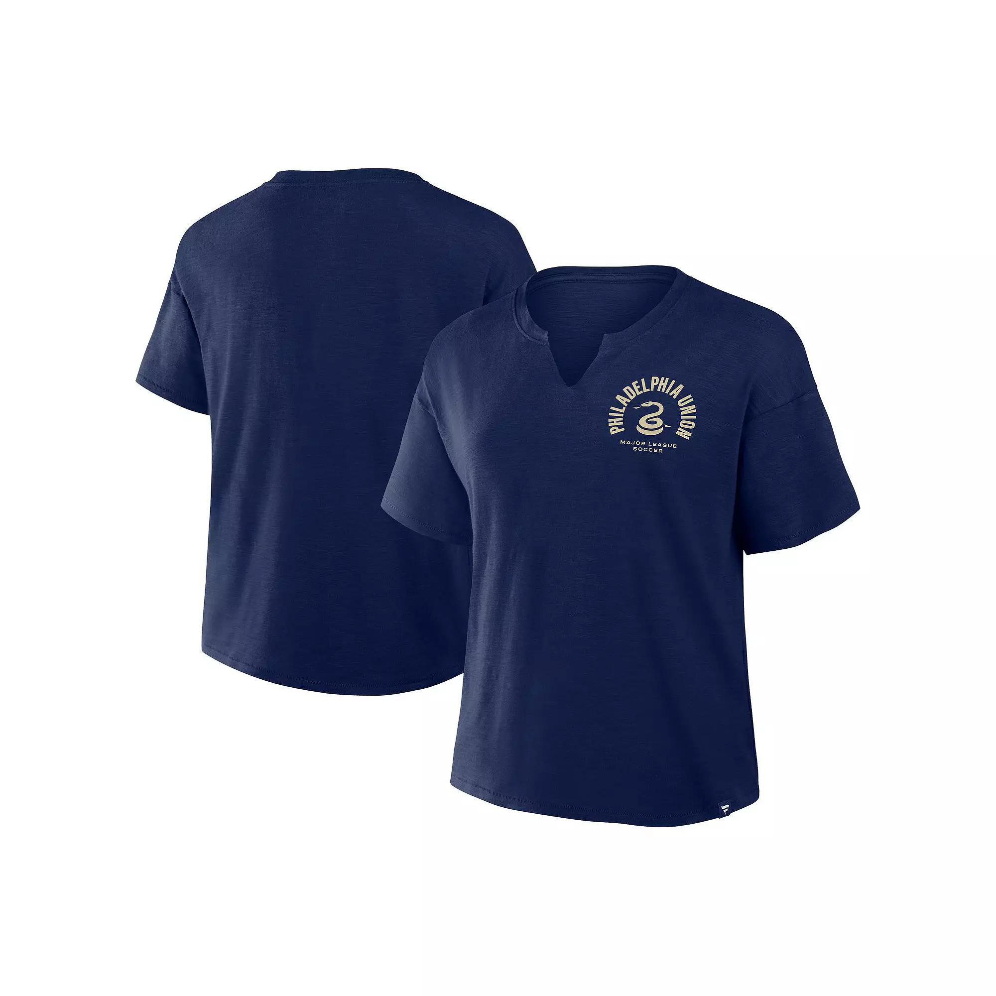 Women's Fanatics Navy Philadelphia Union Bicycle Kick Stadium Slub T-Shirt,  Product Image