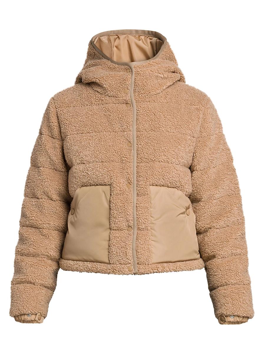Womens Audrieu Teddy Fleece Short Down Jacket Product Image