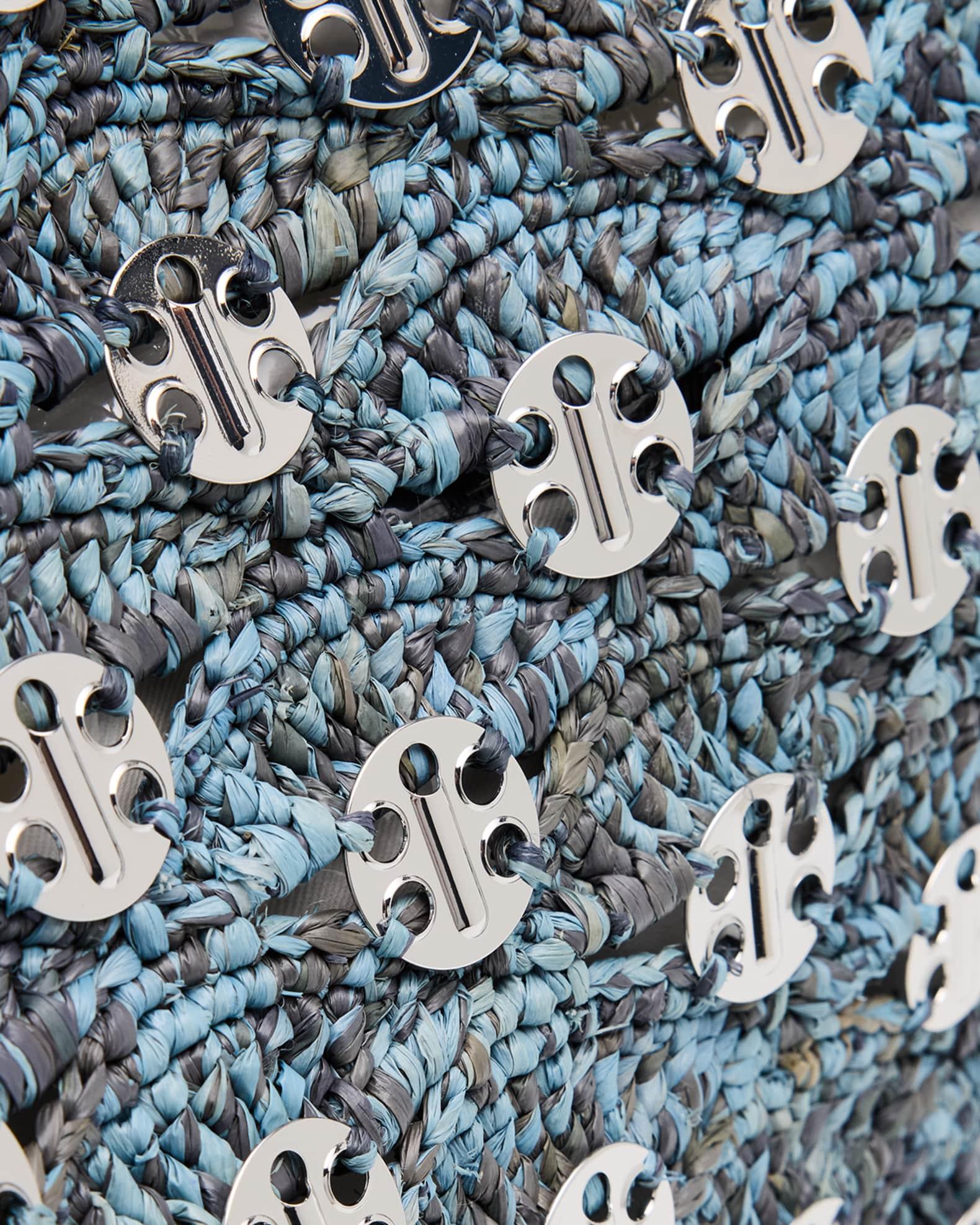 Sac a Main Denim Raffia Tote Bag Product Image