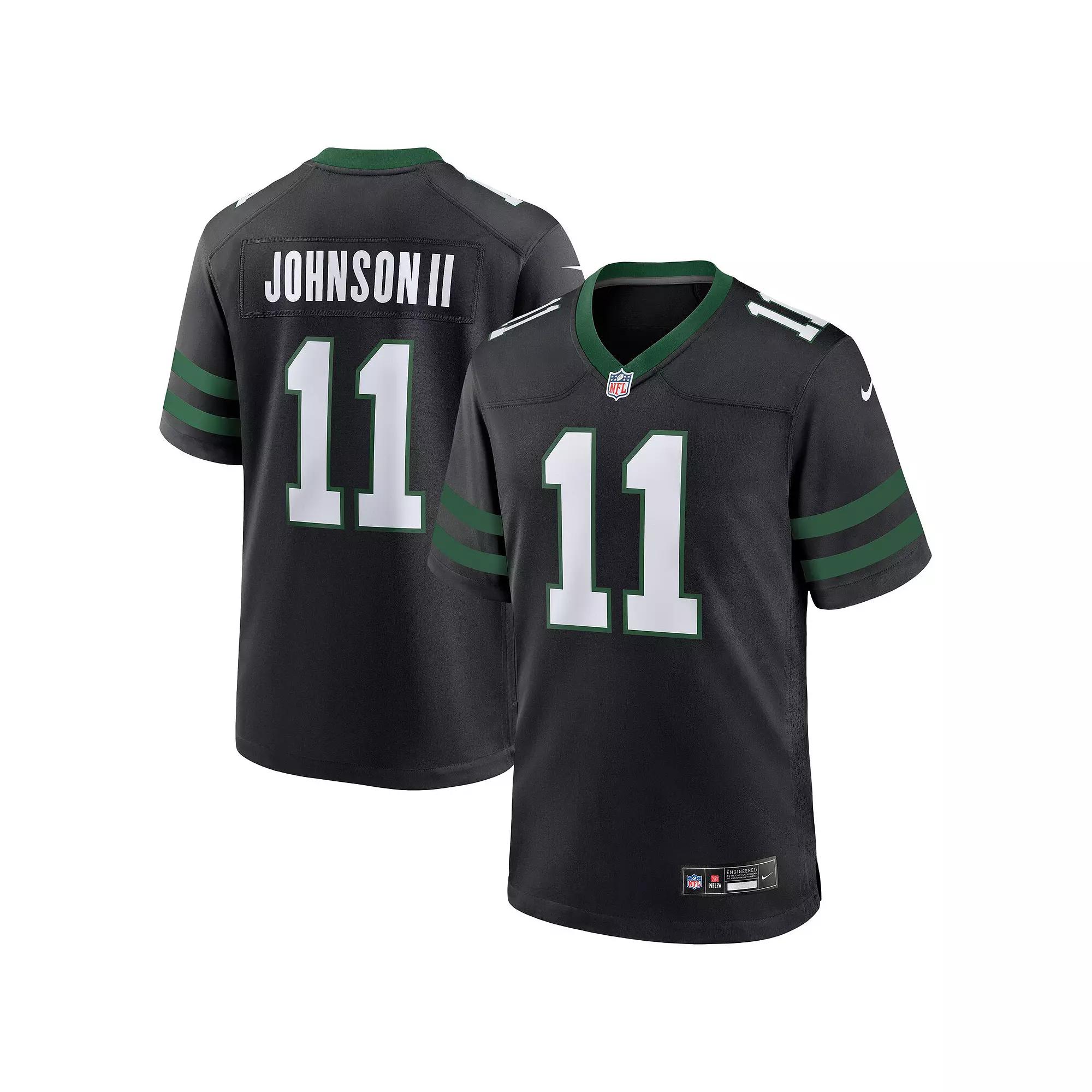 Men's Nike Jermaine Johnson II Legacy Black New York Jets Alternate Game Jersey,  Product Image