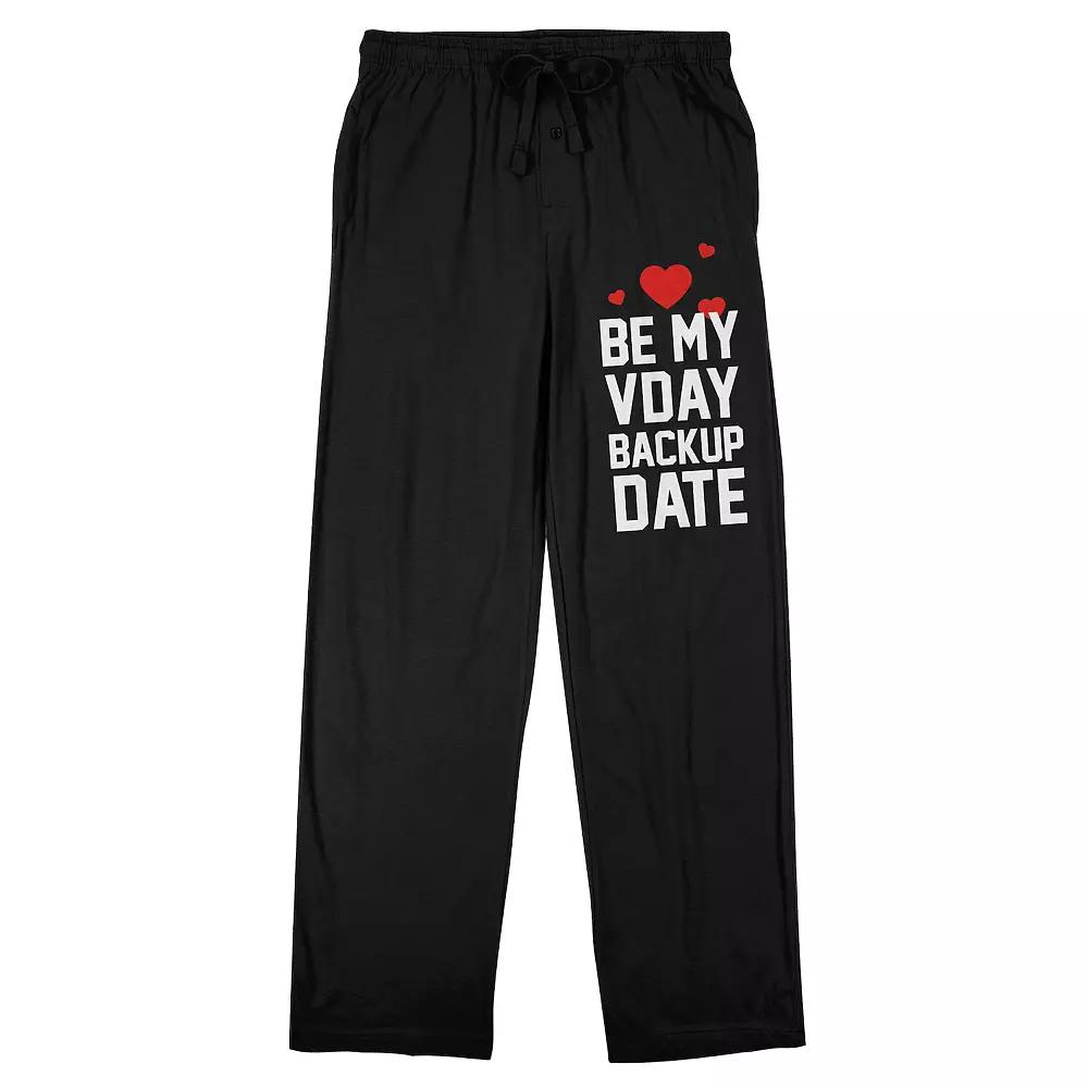 Men's Valentine's Day Be My VDay Backup Date Pajama Pants,  Product Image