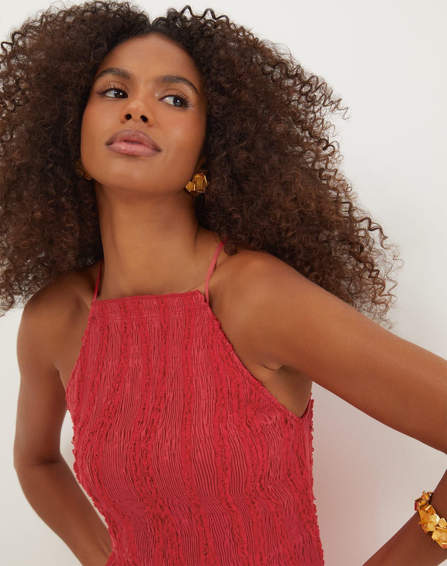 Belle Midi Dress - Raspberry Product Image