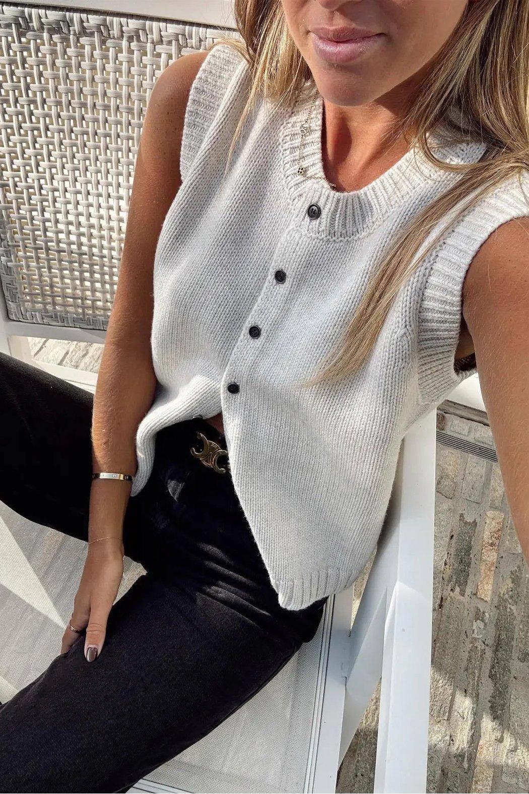 Sorven Button Up Sweater Vest Product Image